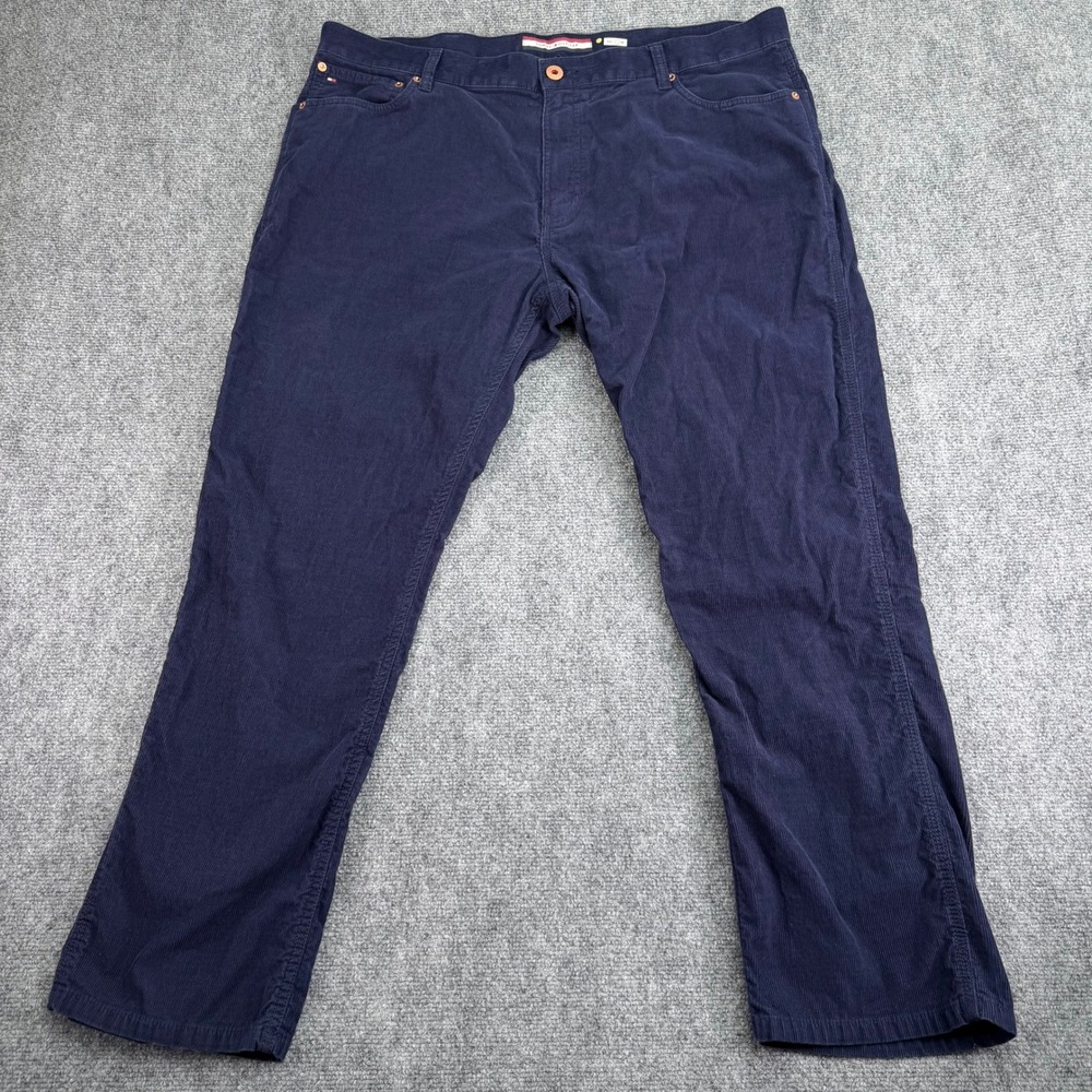 Tommy Hilfiger Pants Mens 40x30 (Fits 41x28) Blue Corduroy‎ Straight Leg